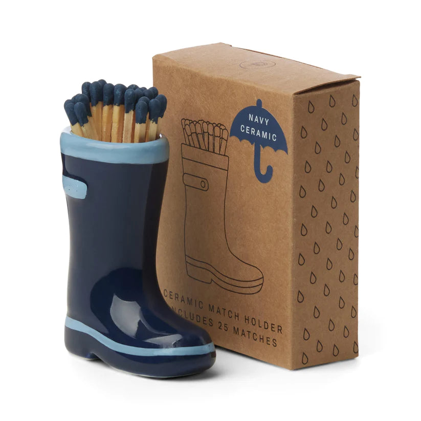 Rubber boots with fire in them