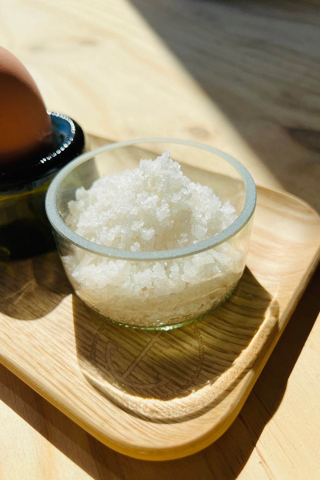 Eierbecher/Salzschale aus Weinflaschen - Upcycling