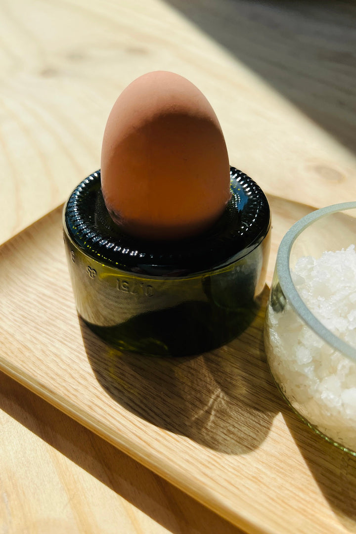 Eierbecher/Salzschale aus Weinflaschen - Upcycling