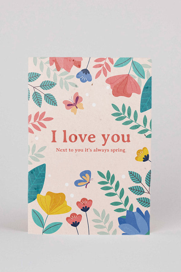 Plantbar Postkort "I love you"