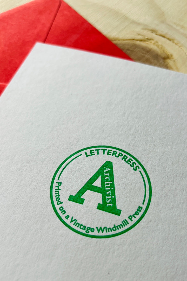 Letterpress Card "Santas"