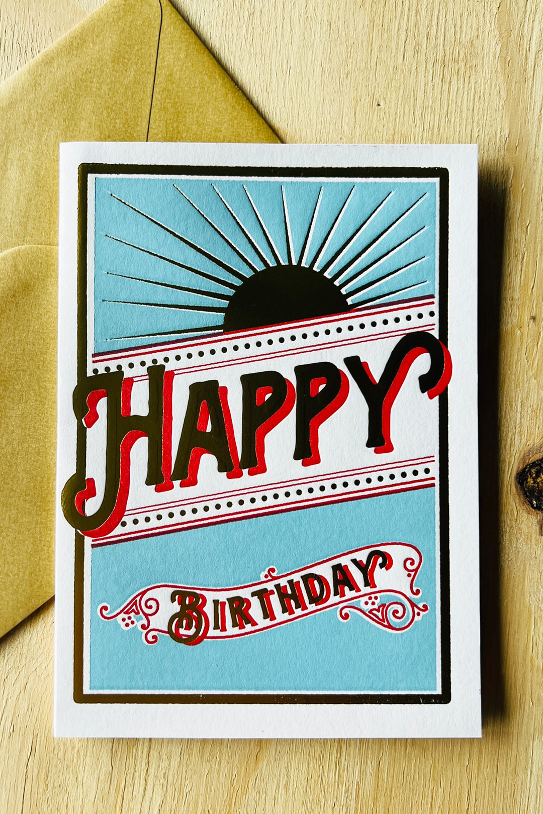 Greeting Card "Star Burst Happy Birthday"