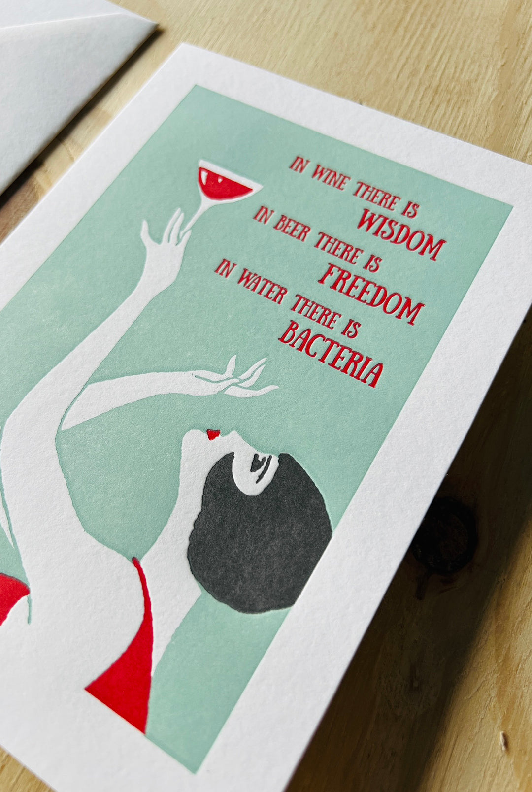 Greeting Card "Wine and Wisdom"