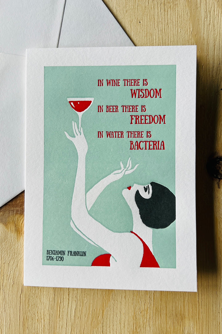 Greeting Card "Wine and Wisdom"