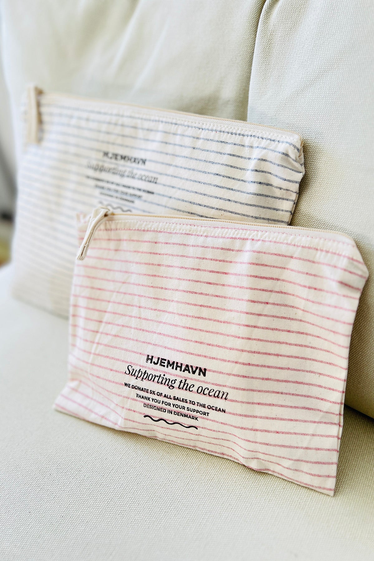 Accessory Bag - Striped Organic Cotton