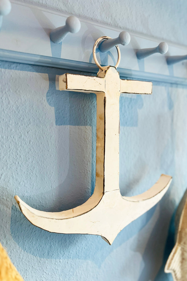 Recycled Metal Anchor - White