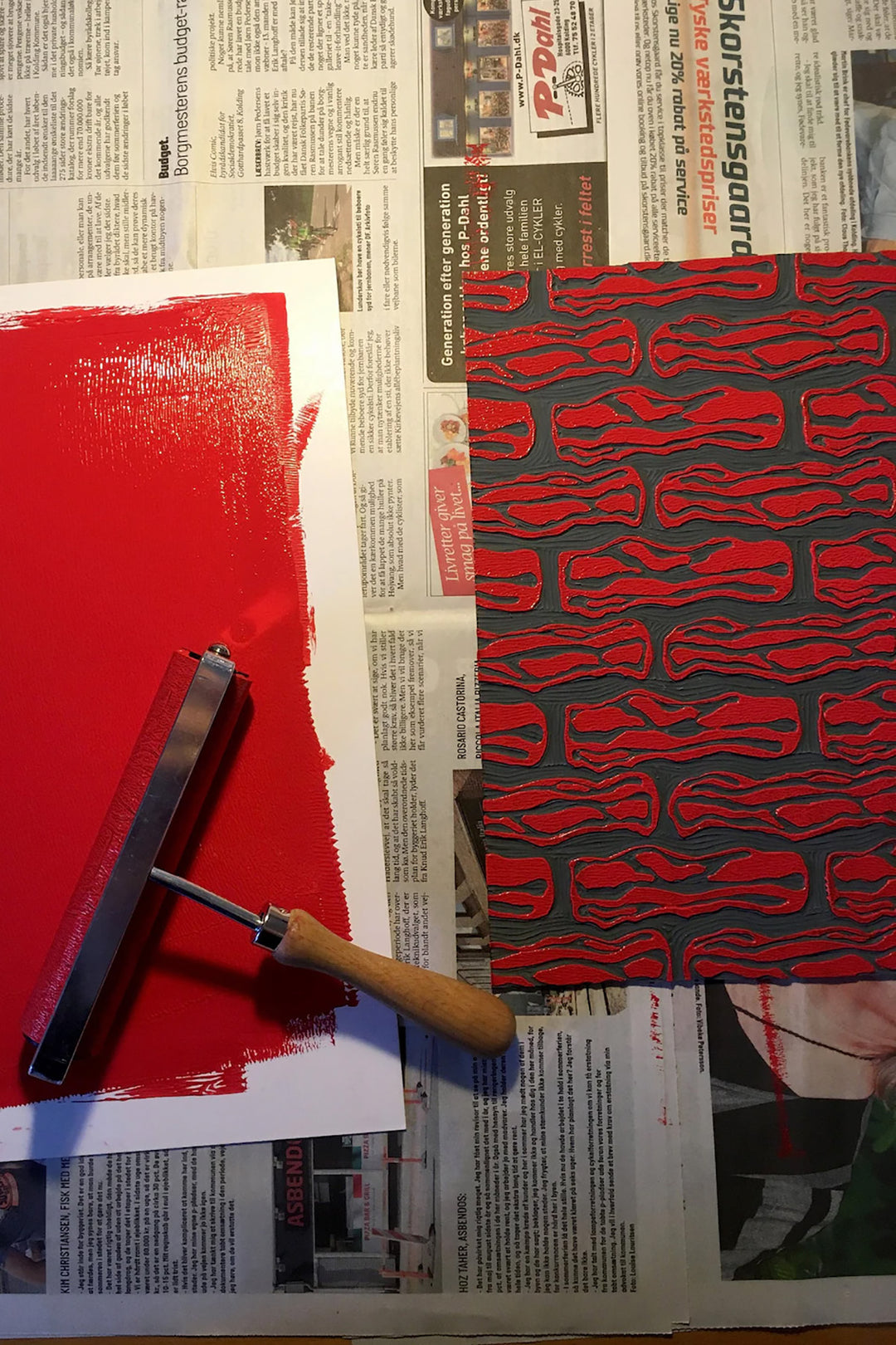 Bacon - Linocut print