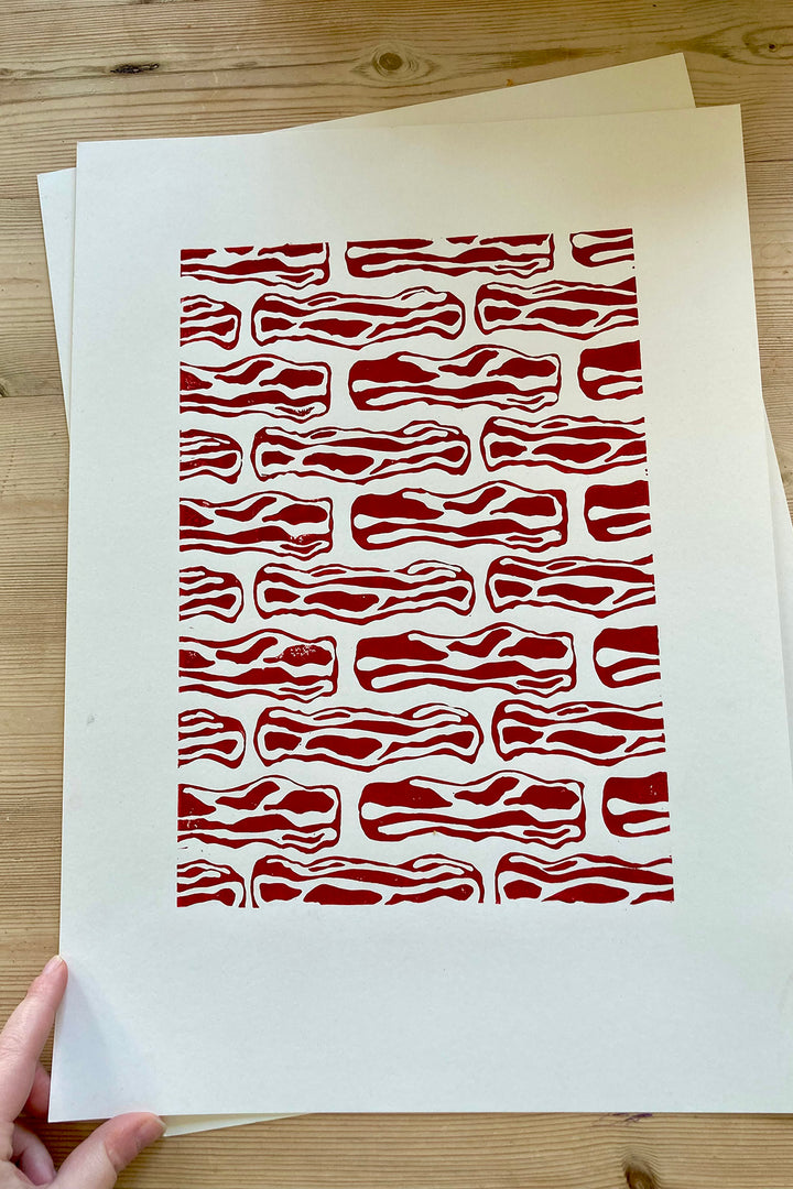 Bacon - Linocut print