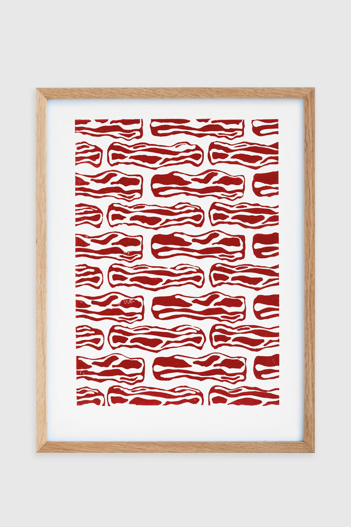 Bacon - Linocut print