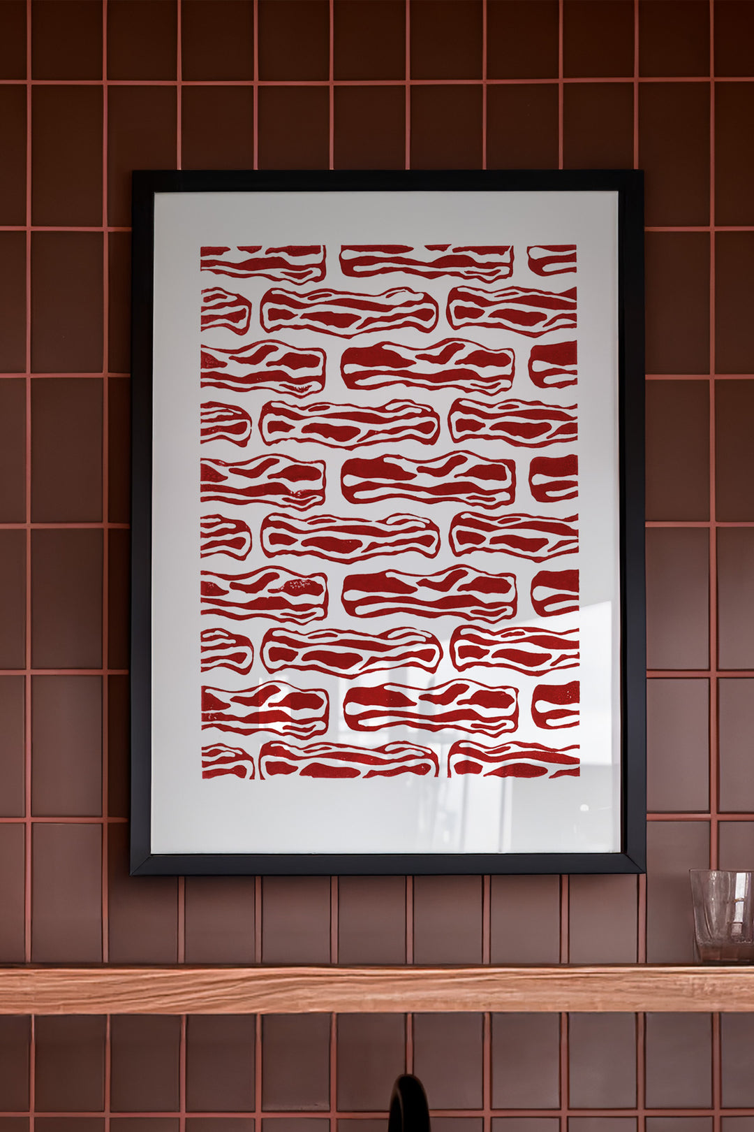 Bacon - Linocut print