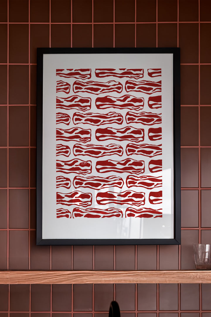 Bacon - Linocut print