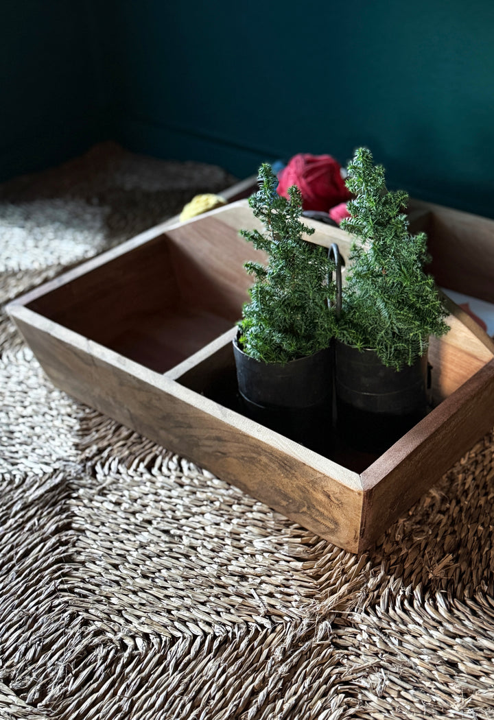 Træbakke med greb - Genbrugstræ