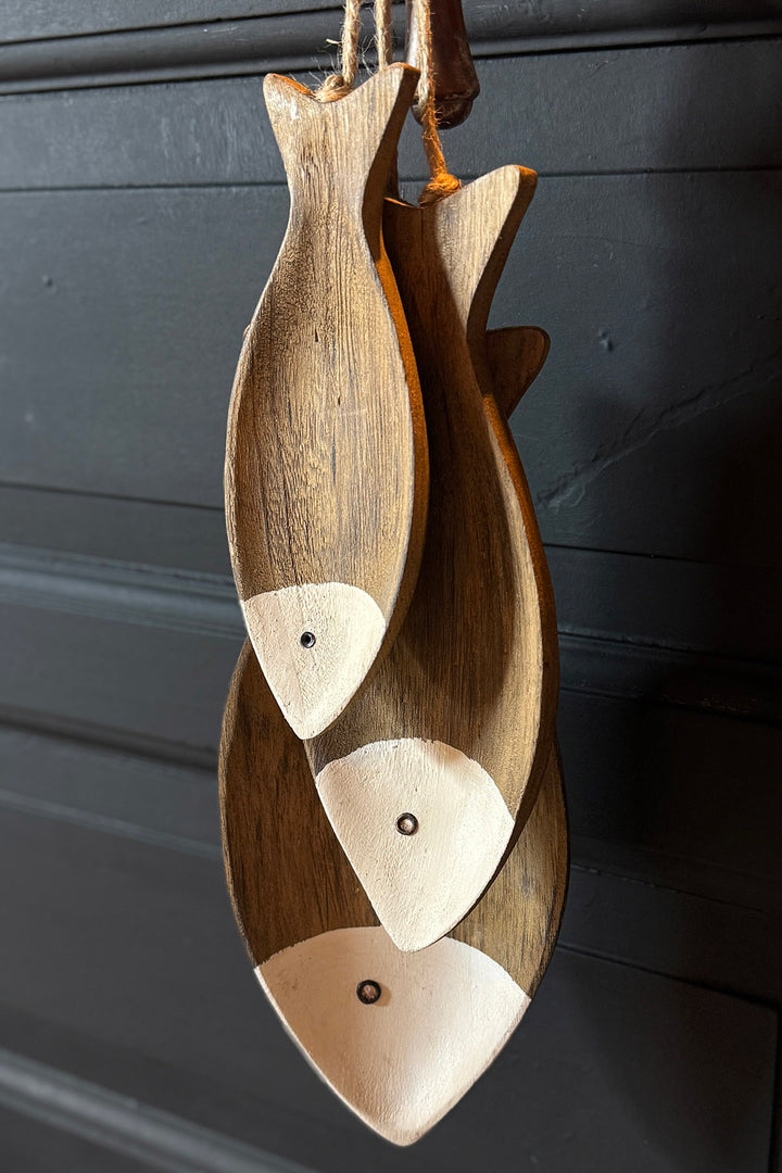 3 st. Holztabletts "Fisch"
