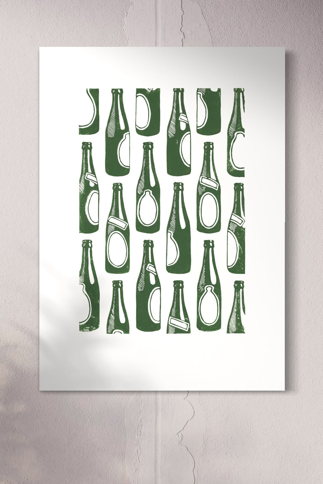 Beer - Linocut print