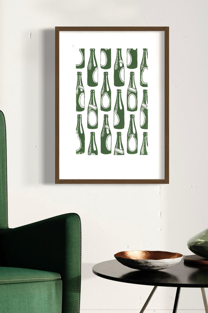 Beer - Linocut print