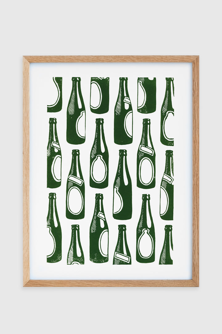 Beer - Linocut print