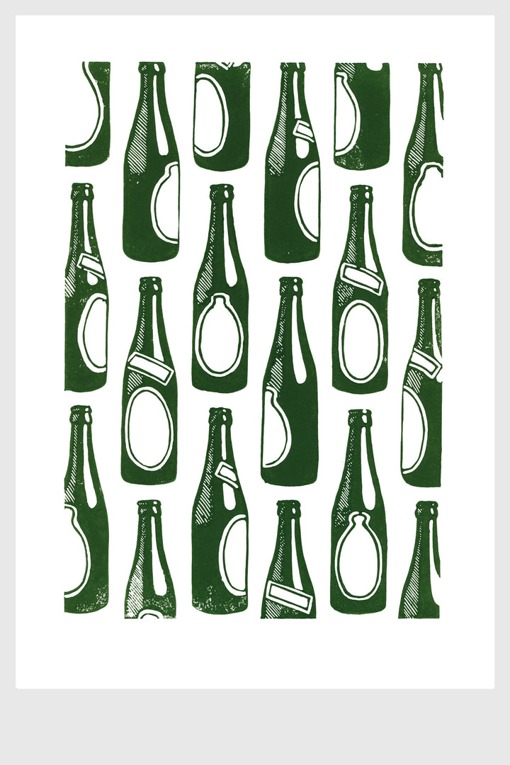 Beer - Linocut print