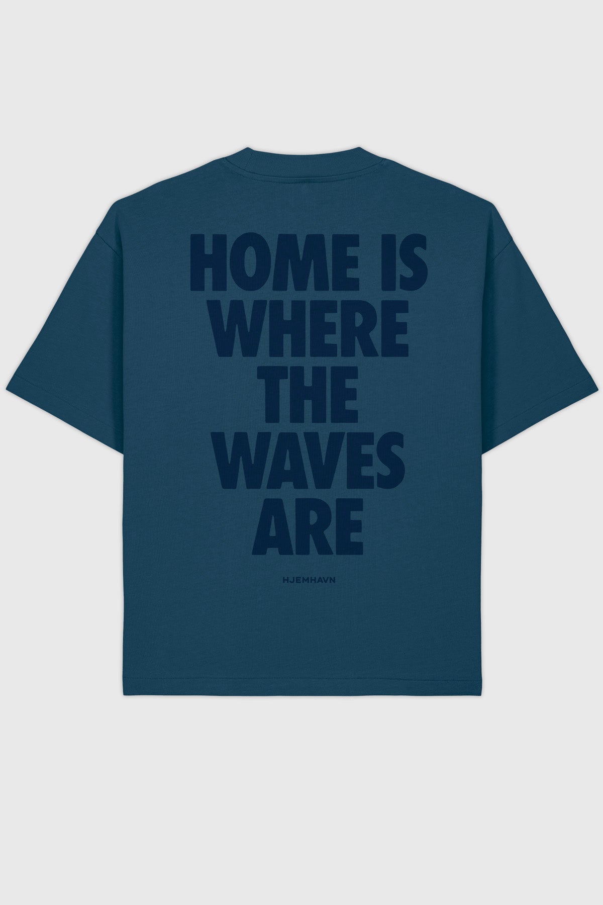 Heavy Weight Boxy Tee "Home" - Blue
