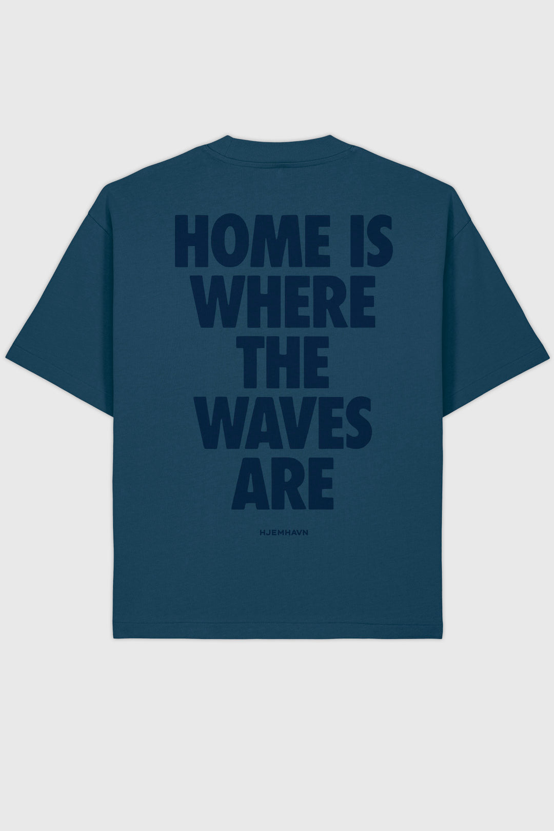 Heavy Weight Boxy Tee "Home" - Blue