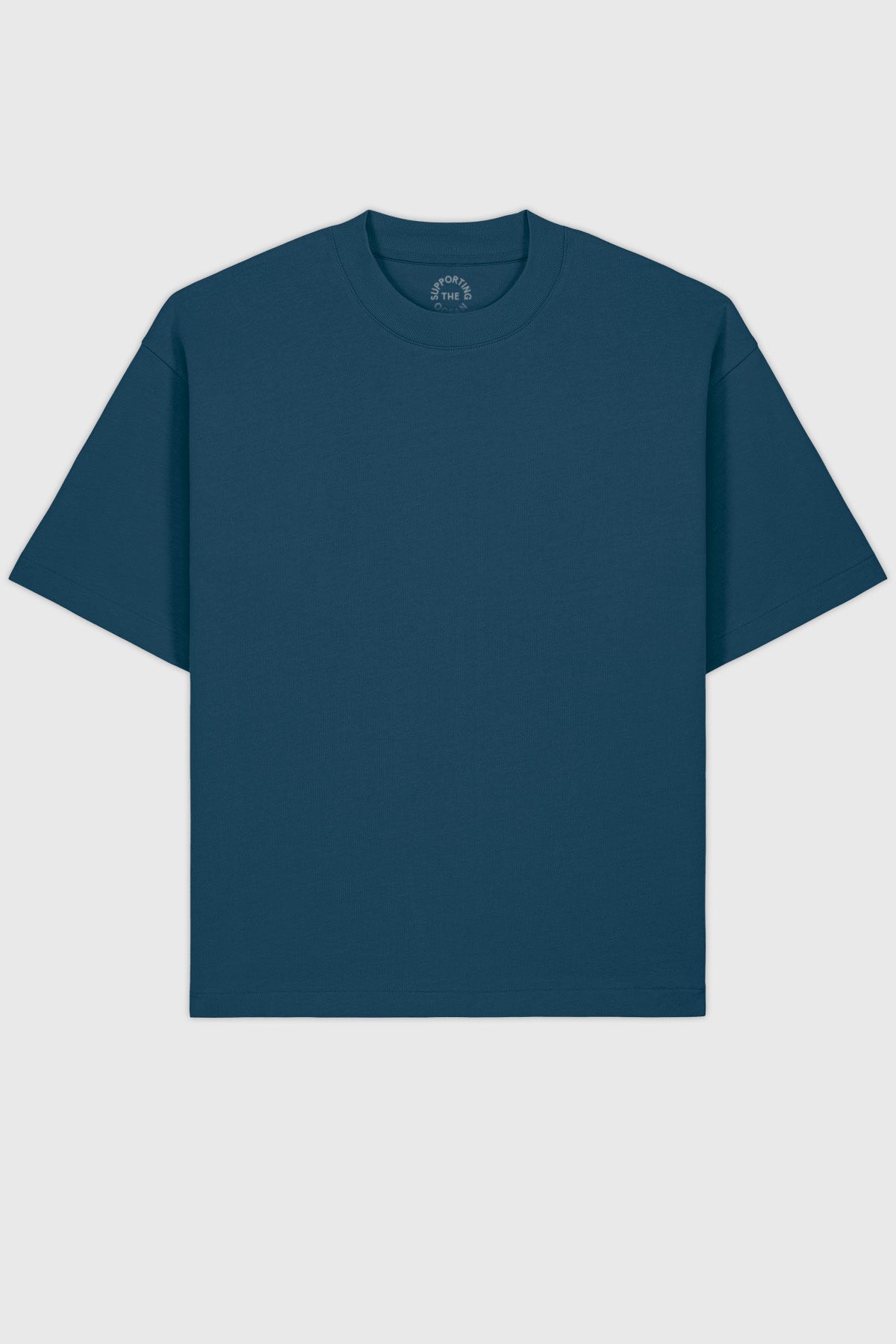 Heavy Weight Boxy Tee "Home" - Blue