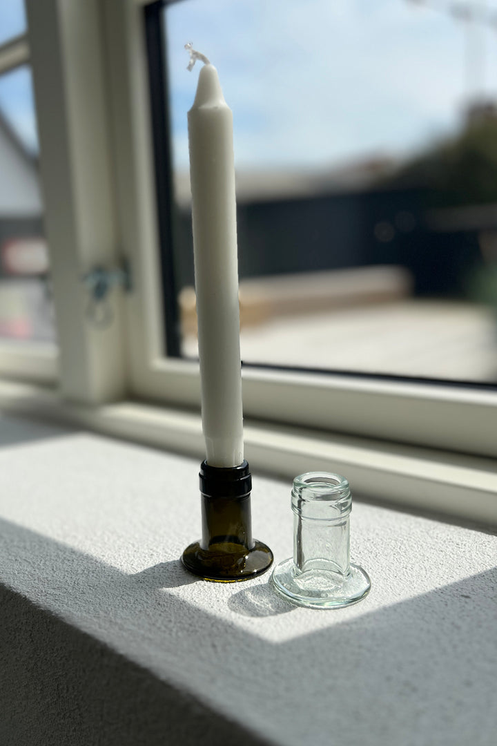 Kerzenständer aus Weinflaschen - Upcycling
