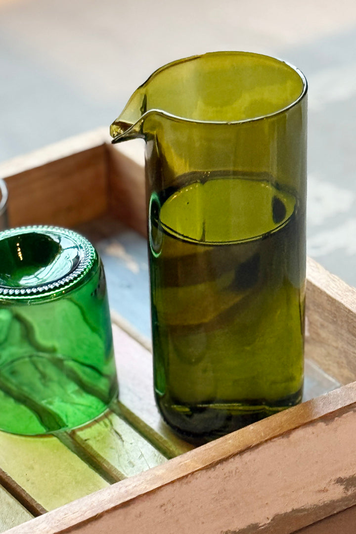 Jug from wine bottles - Upcycling