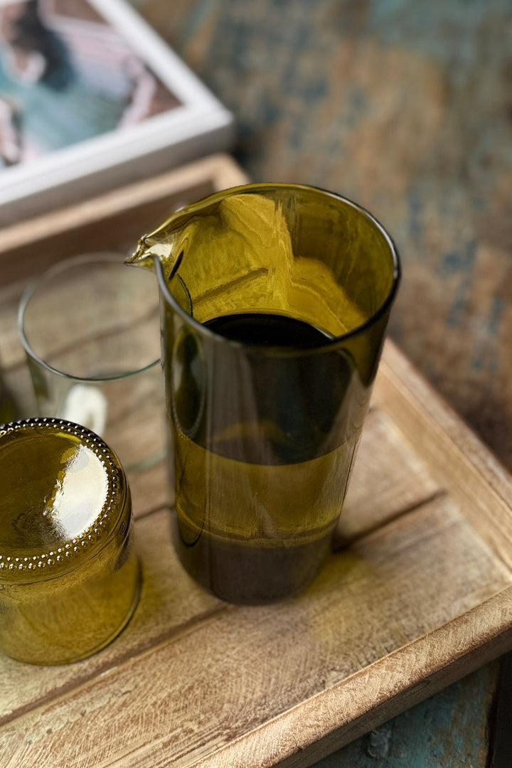 Jug from wine bottles - Upcycling