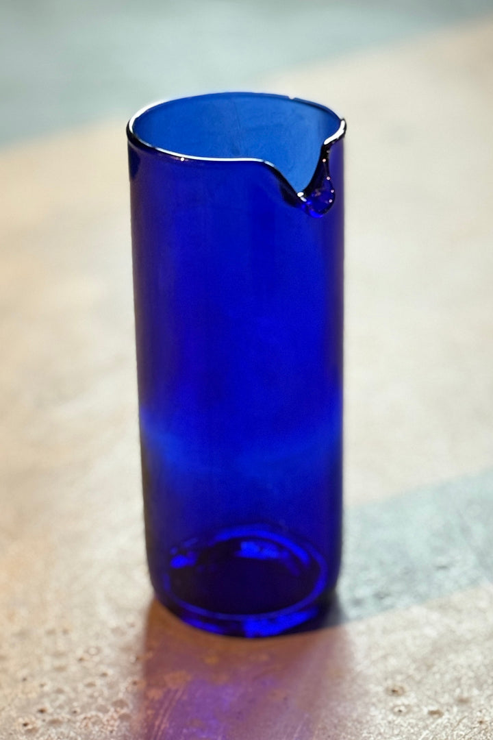 Jug from wine bottles (Bleu) - Upcycling