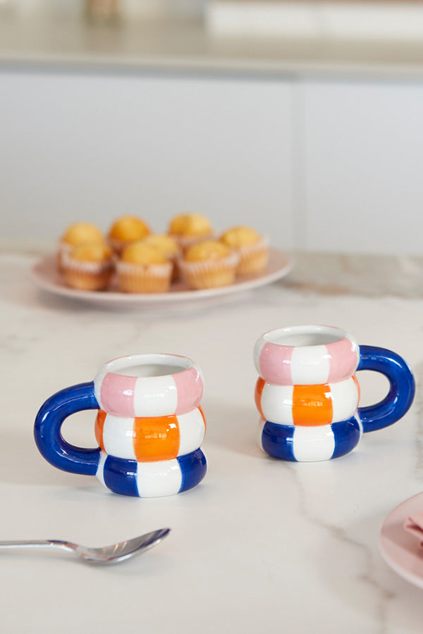 Keramikkrus "Baderinge" (2 stk) - Blue