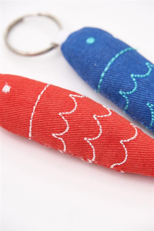 Nøgleringe i stof (flere varianter)