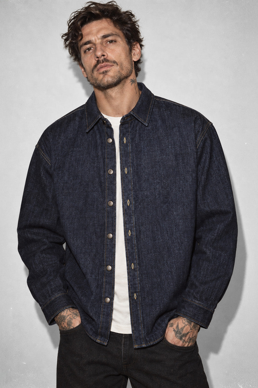 Rinsed Wash Denim Overshirt