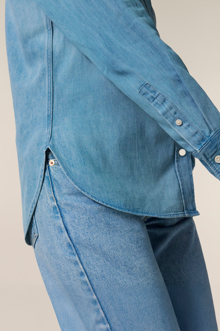 Organic Denim Shirt - Light Wash - Women