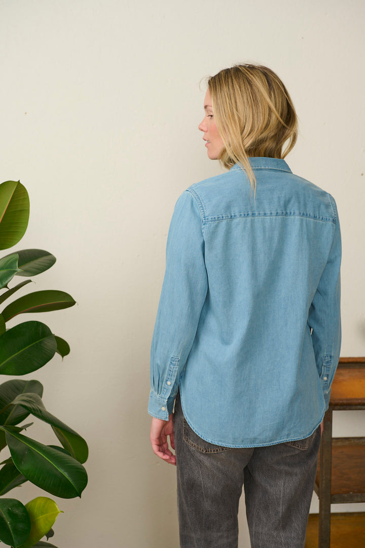 Organic Denim Shirt - Light Wash - Women