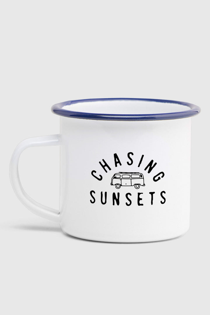 Enamel mug "Chasing Sunsets"