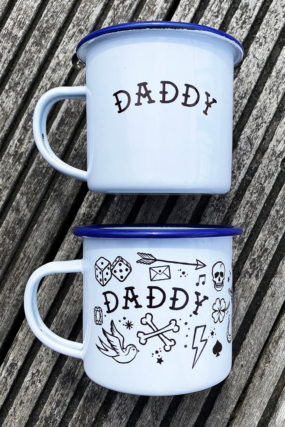 Emaille-becher "Daddy"