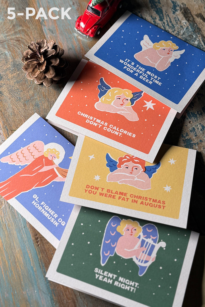 Weihnachtskarte (5er-Pack) "Harbor Angels"