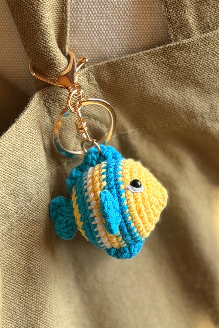 Schlüsselanhänger "Gehäkelter Fisch"