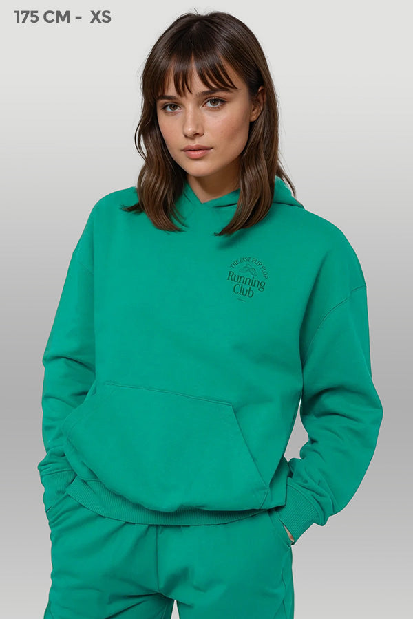 Boxy Hoodie "Running Club"
