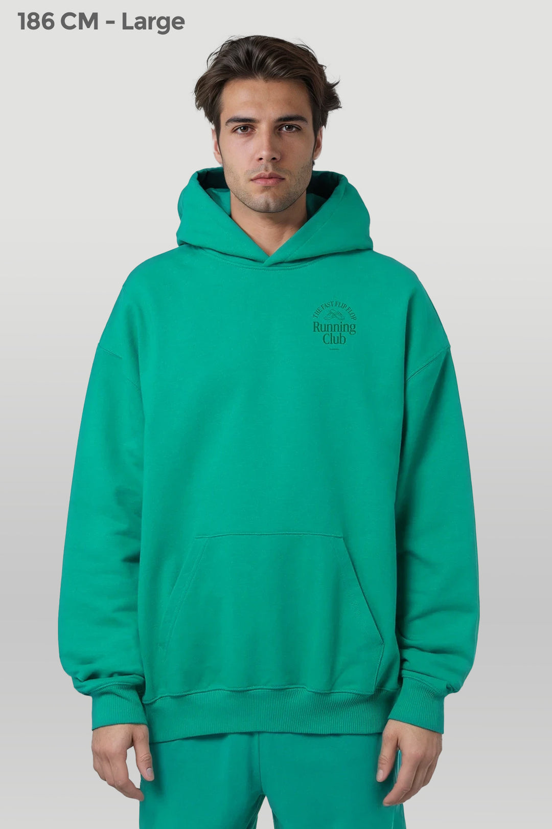 Boxy Hoodie "Running Club"