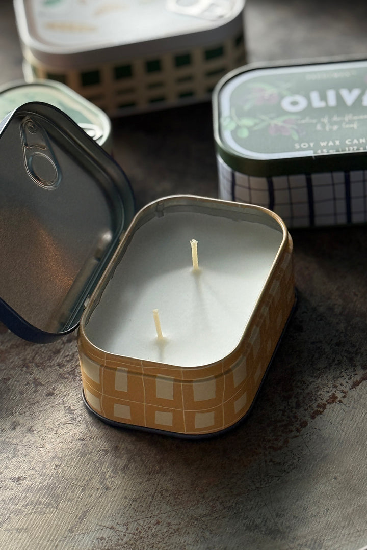 Tin Bistro Candle "Bordeaux Grape"