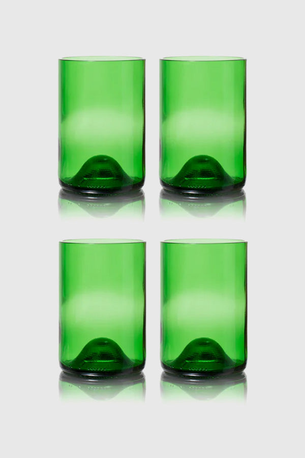 Weinflaschen-Trinkgläser -  Tall (Green 4-Pack)