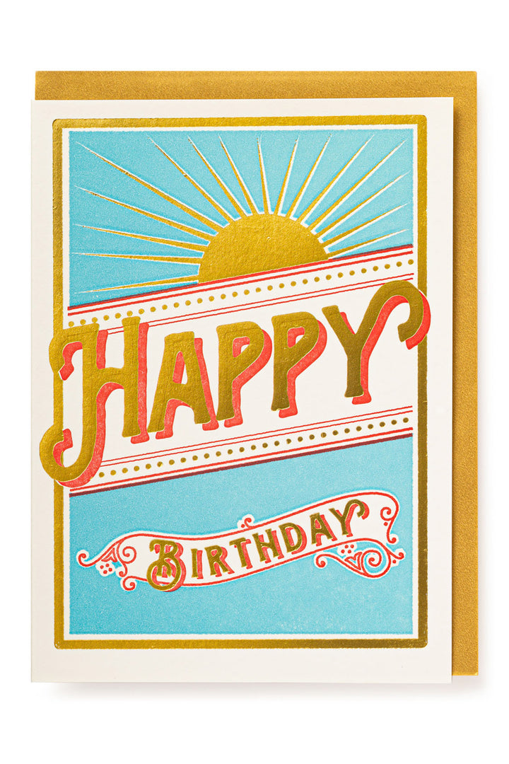 Greeting Card "Star Burst Happy Birthday"