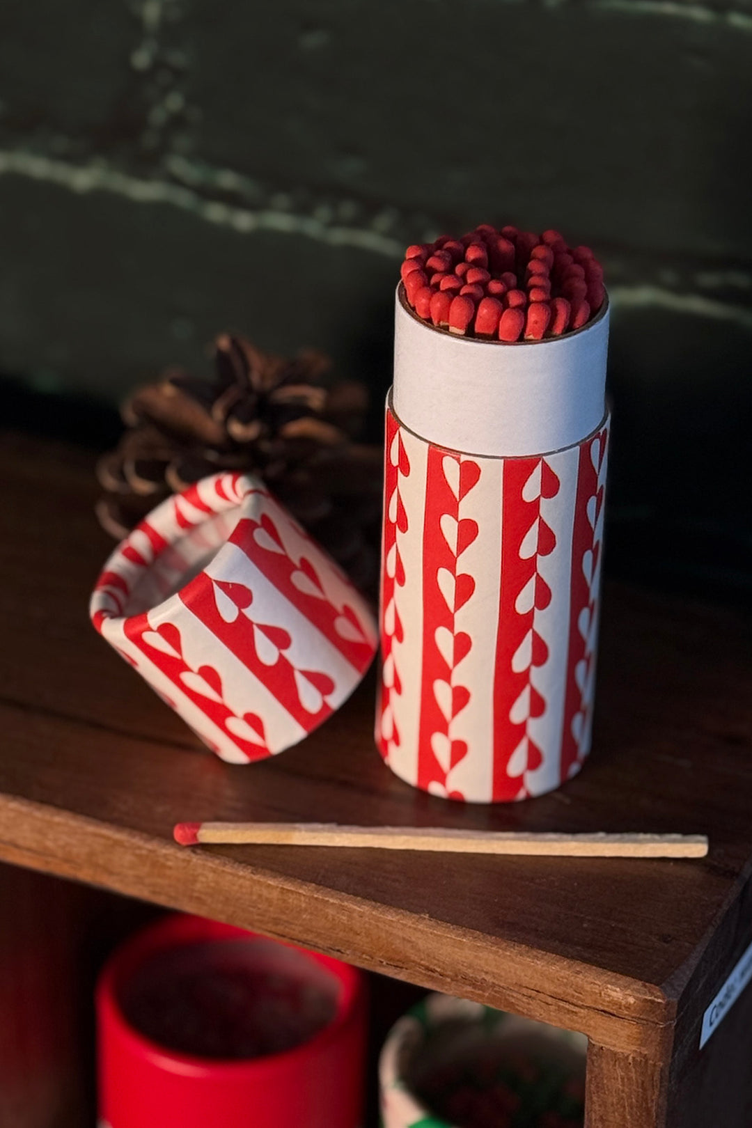 Zylinder-Streichhölzer "Sweethearts"