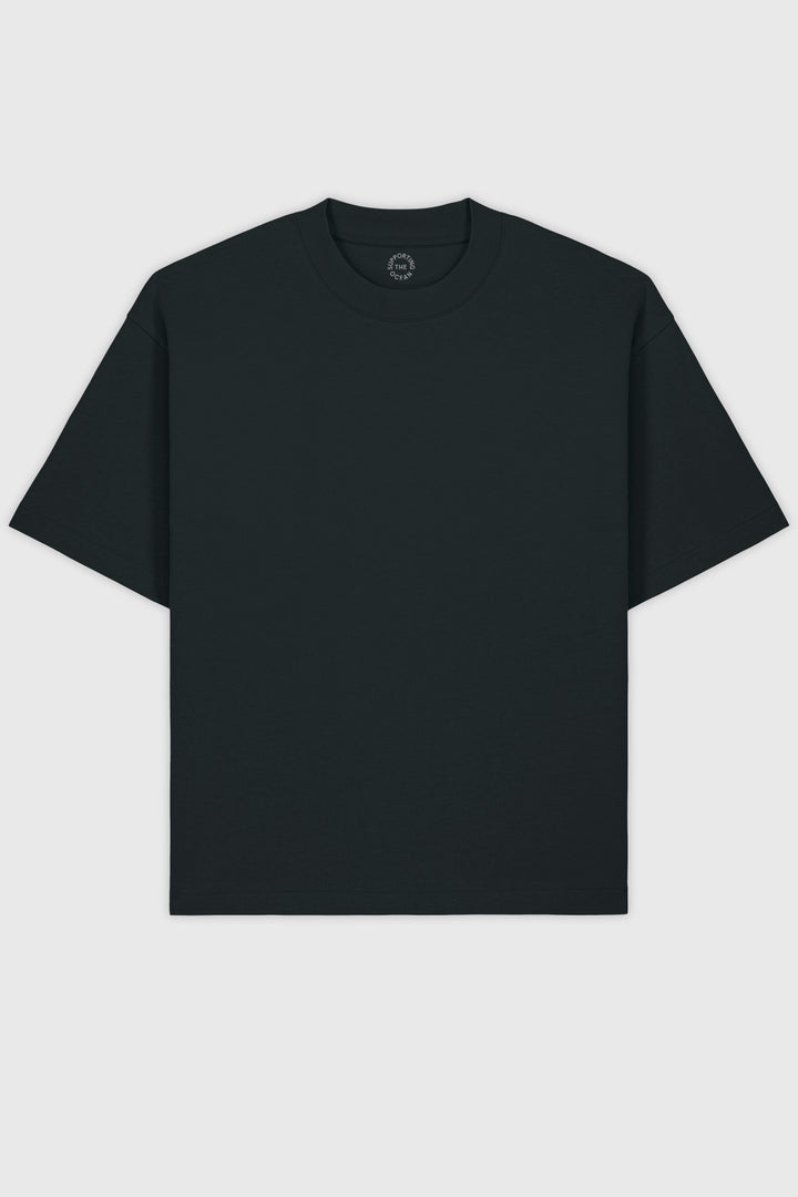 Heavy Weight Boxy Tee "Home" - Black