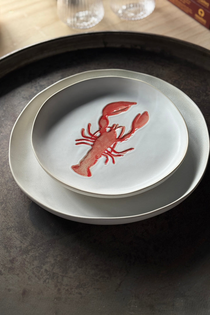 Keramik Tallerken "Hummer" Ø23 cm