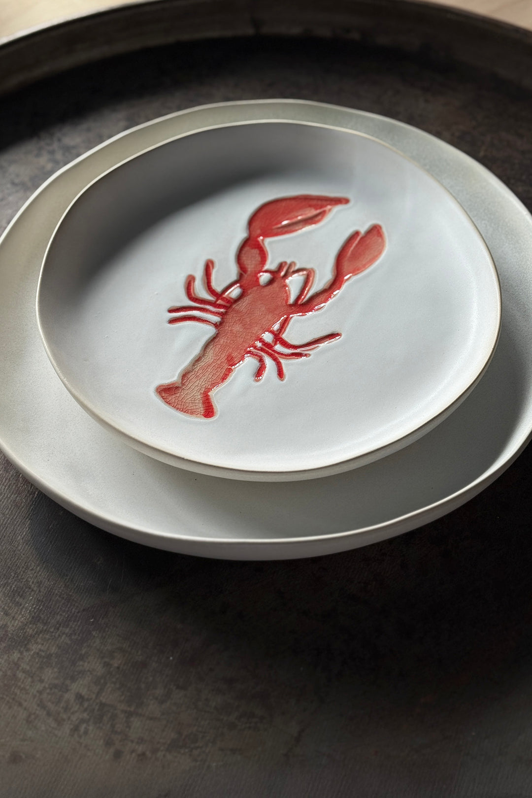 Keramik Tallerken "Hummer" Ø23 cm