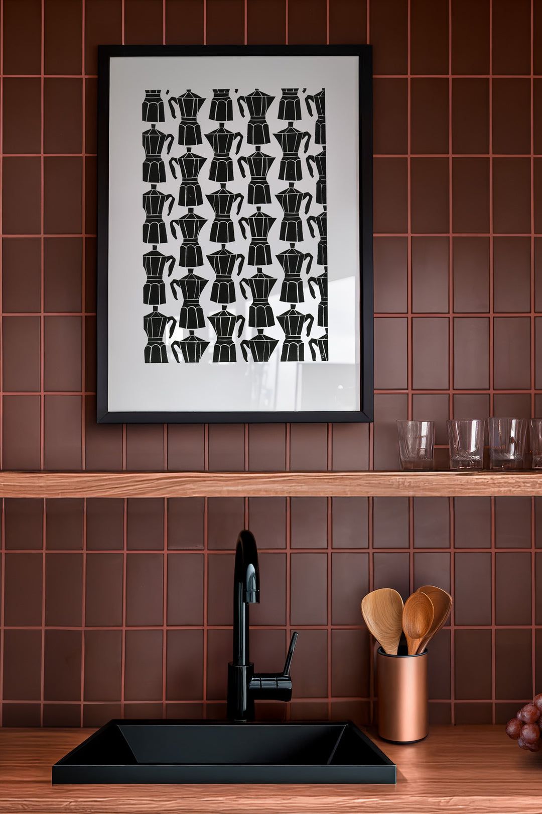 Kaffe - Linoleumstryk