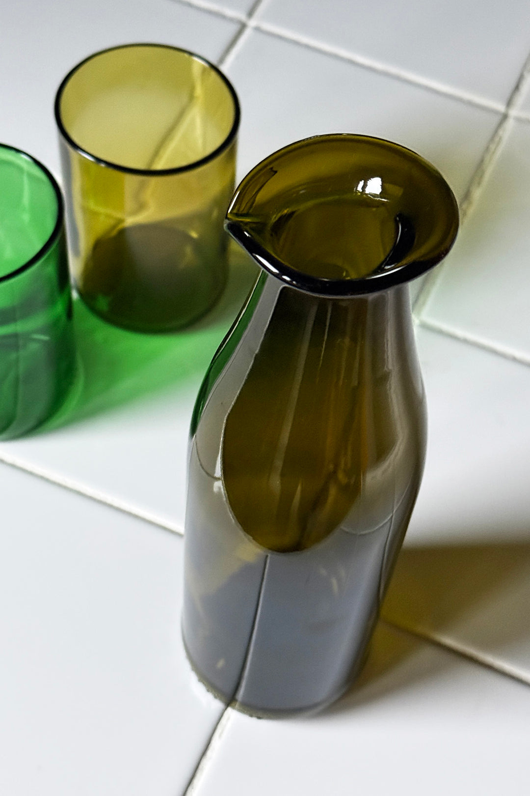 Carafe from wine bottles - Upcycling