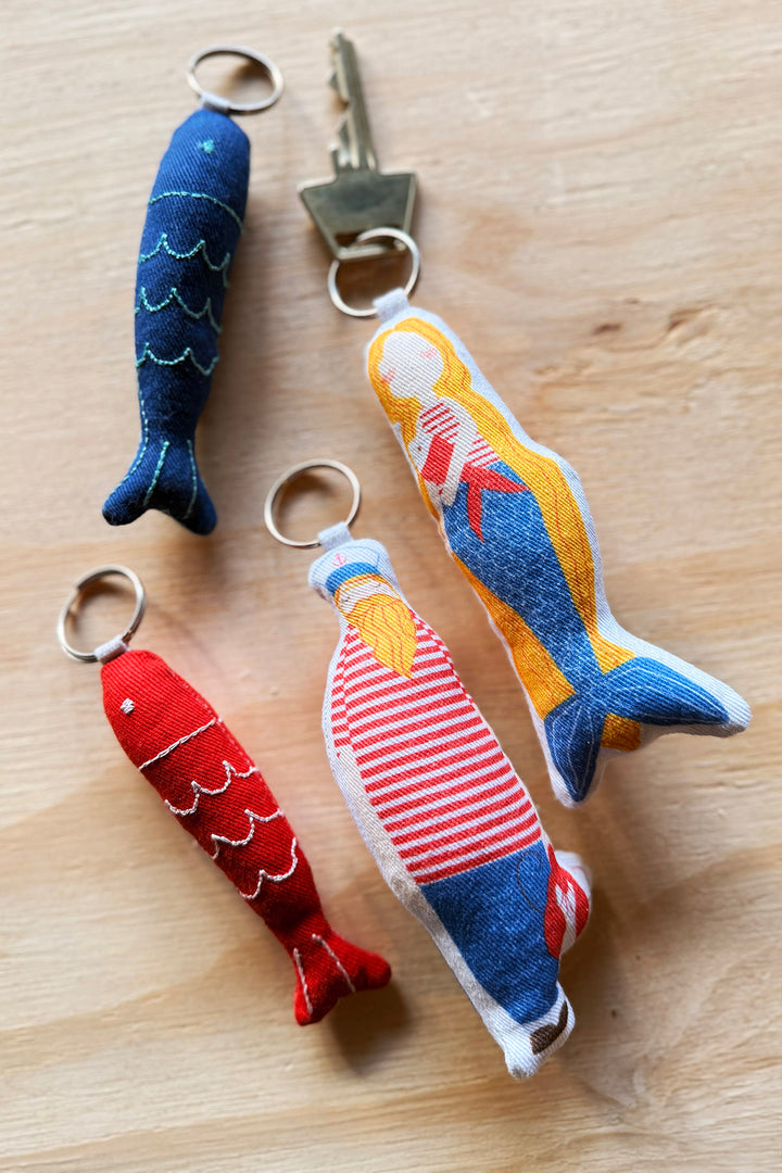 Nøgleringe i stof (flere varianter)