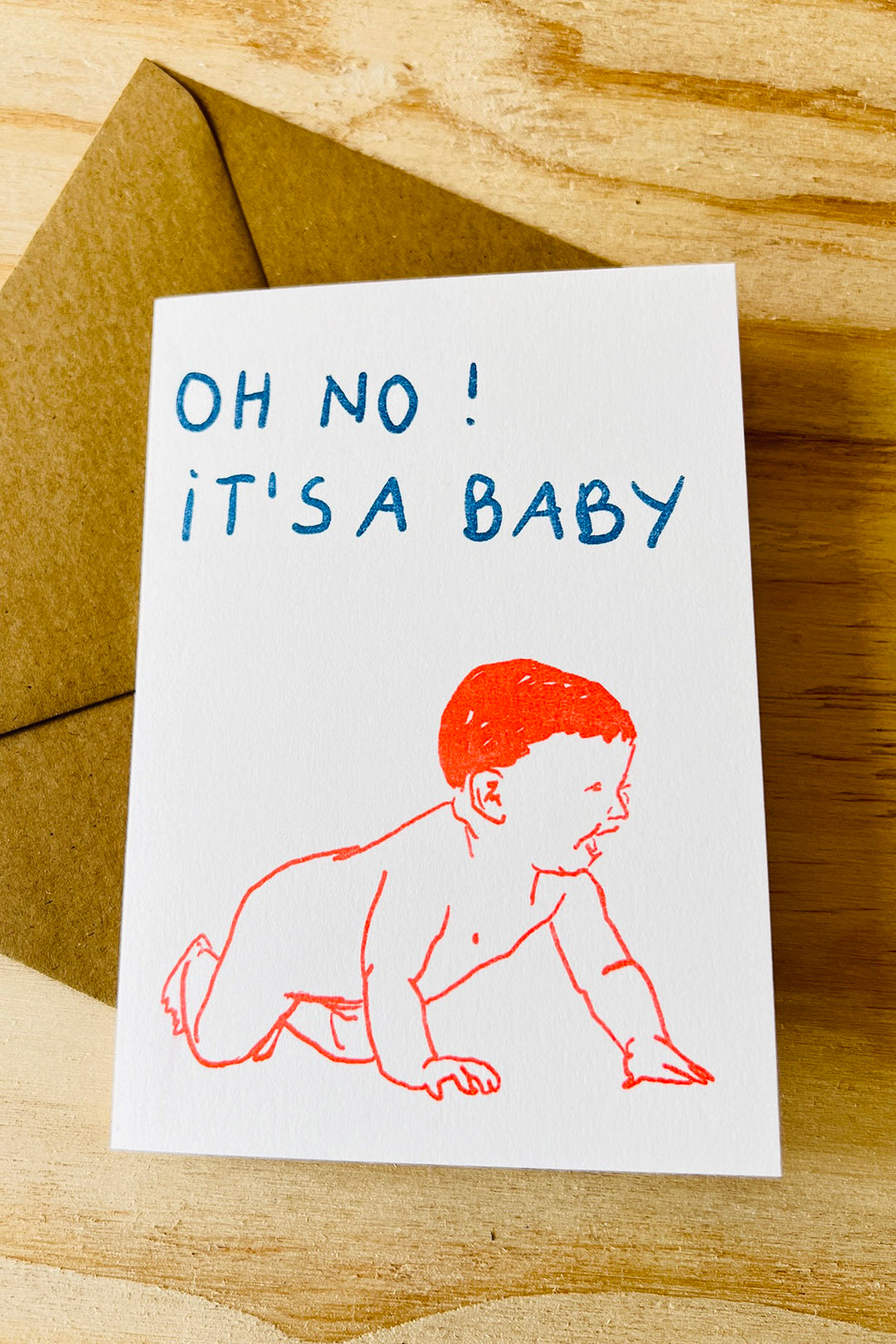 Kort "Oh no! It's a baby"